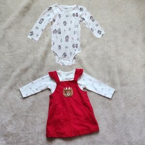 Carter Baby 3 Piece Christmas Onesie Set